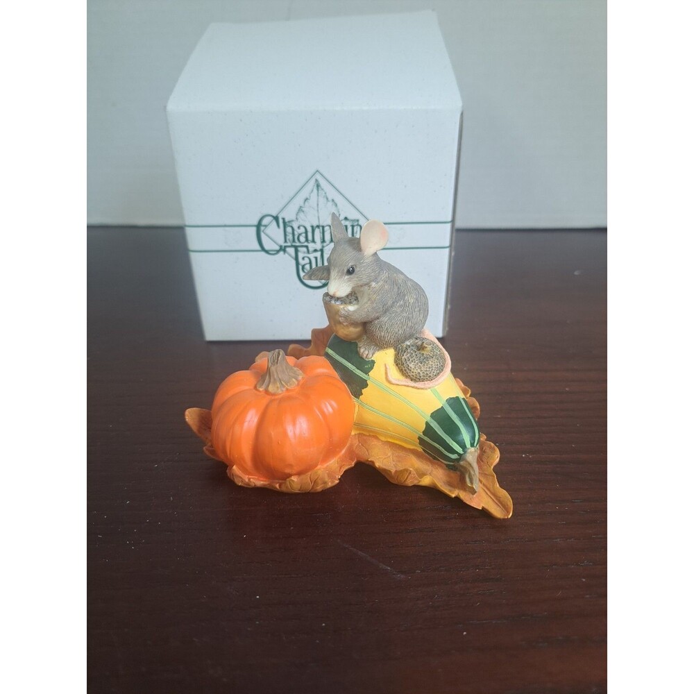 Charming Tails Frosting Pumpkins Figurine